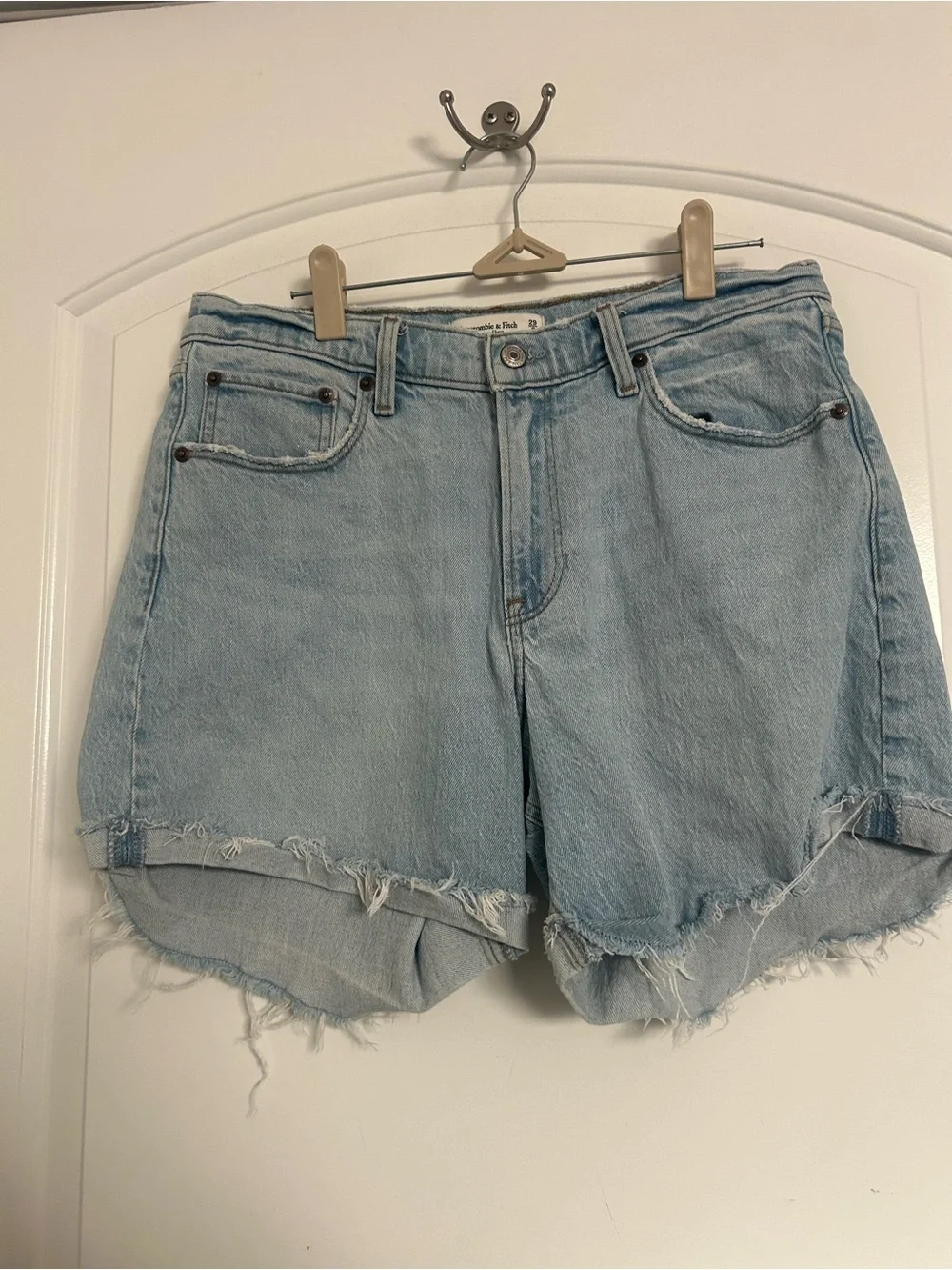 Abercrombie & Fitch The Baggy Short Mid Rise Denim Jorts Size 29/8 Chic 90s boho